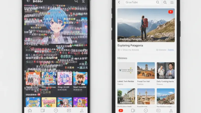Bilibili vs YouTube: Comparação de Funcionalidades em Apps de Vídeo